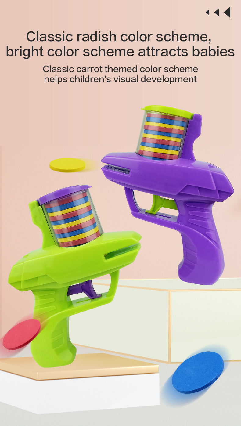 Children's flying disc gun radish gun toy EVA toy gun parent-child outdoor toy soft bullet gun