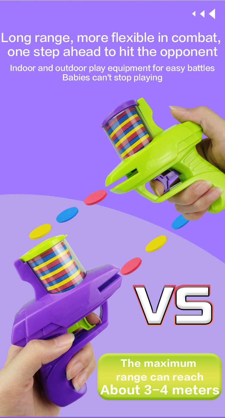 Children's flying disc gun radish gun toy EVA toy gun parent-child outdoor toy soft bullet gun