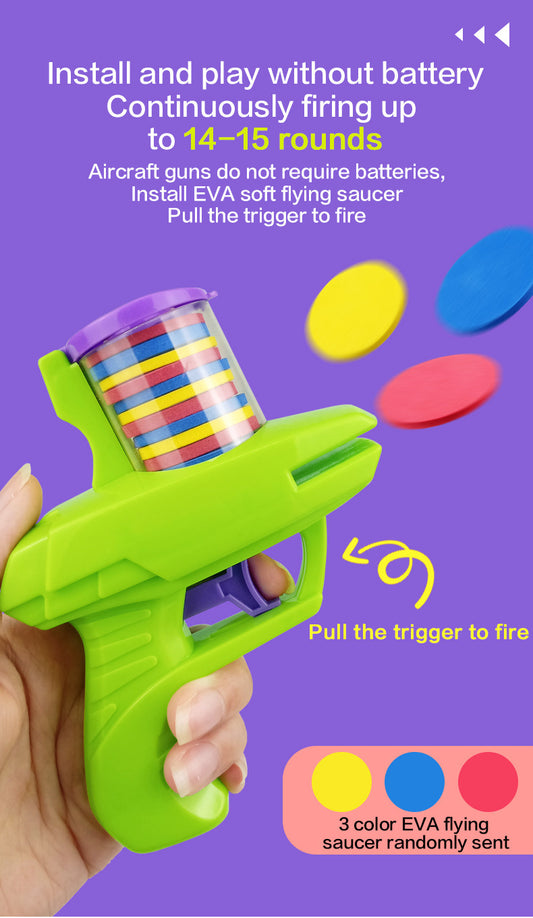 Children's flying disc gun radish gun toy EVA toy gun parent-child outdoor toy soft bullet gun