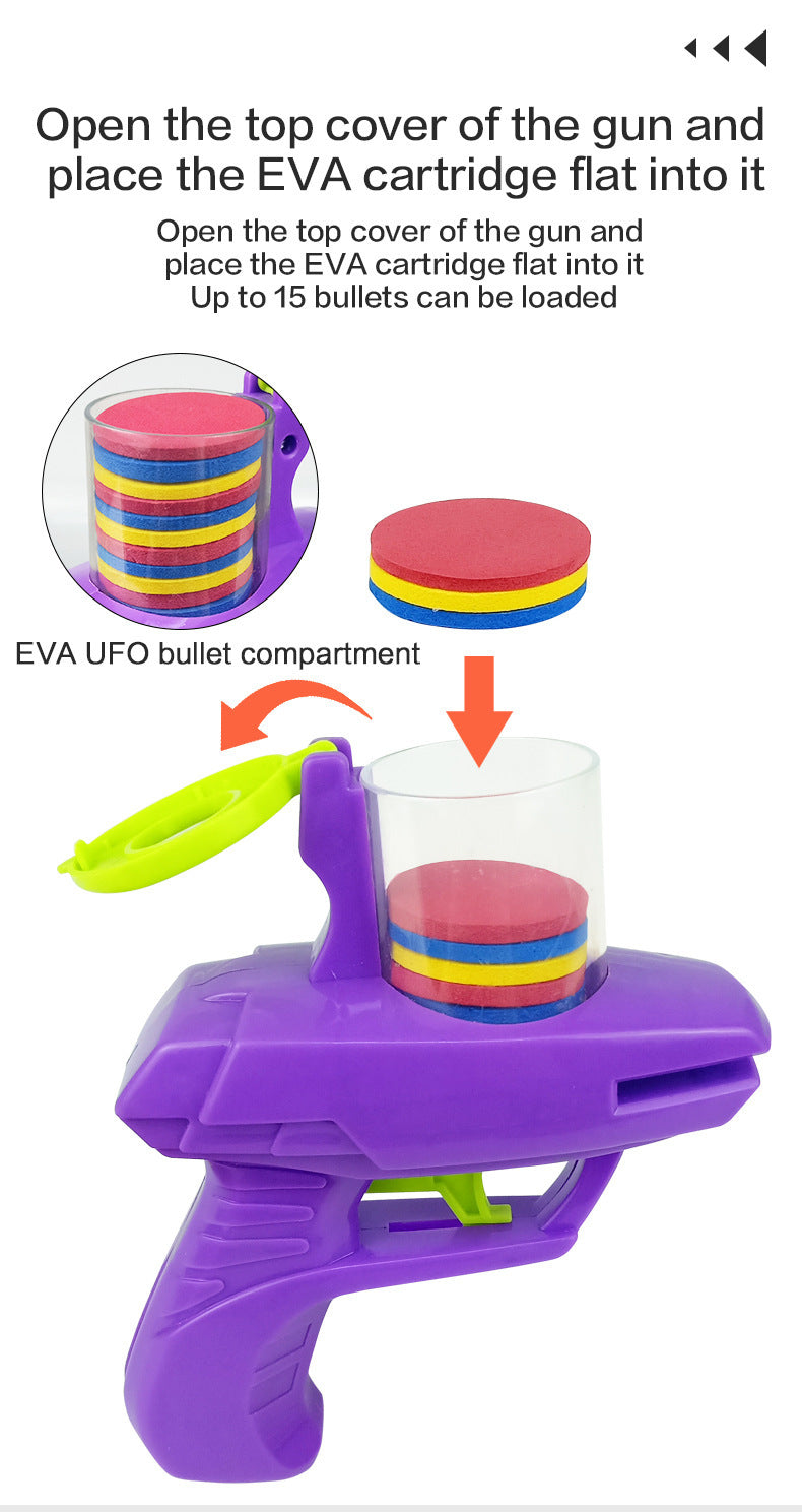 Children's flying disc gun radish gun toy EVA toy gun parent-child outdoor toy soft bullet gun